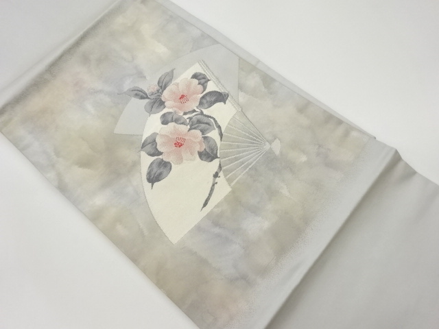 JAPANESE KIMONO / VINTAGE NAGOYA OBI / WOVEN CAMELLIA